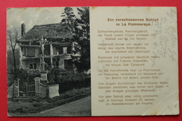 Ansichtskarte AK La Pommeraye 1915 WKI Schloss Ruine Zerstörung Frankreich France 49 Maine et Loire